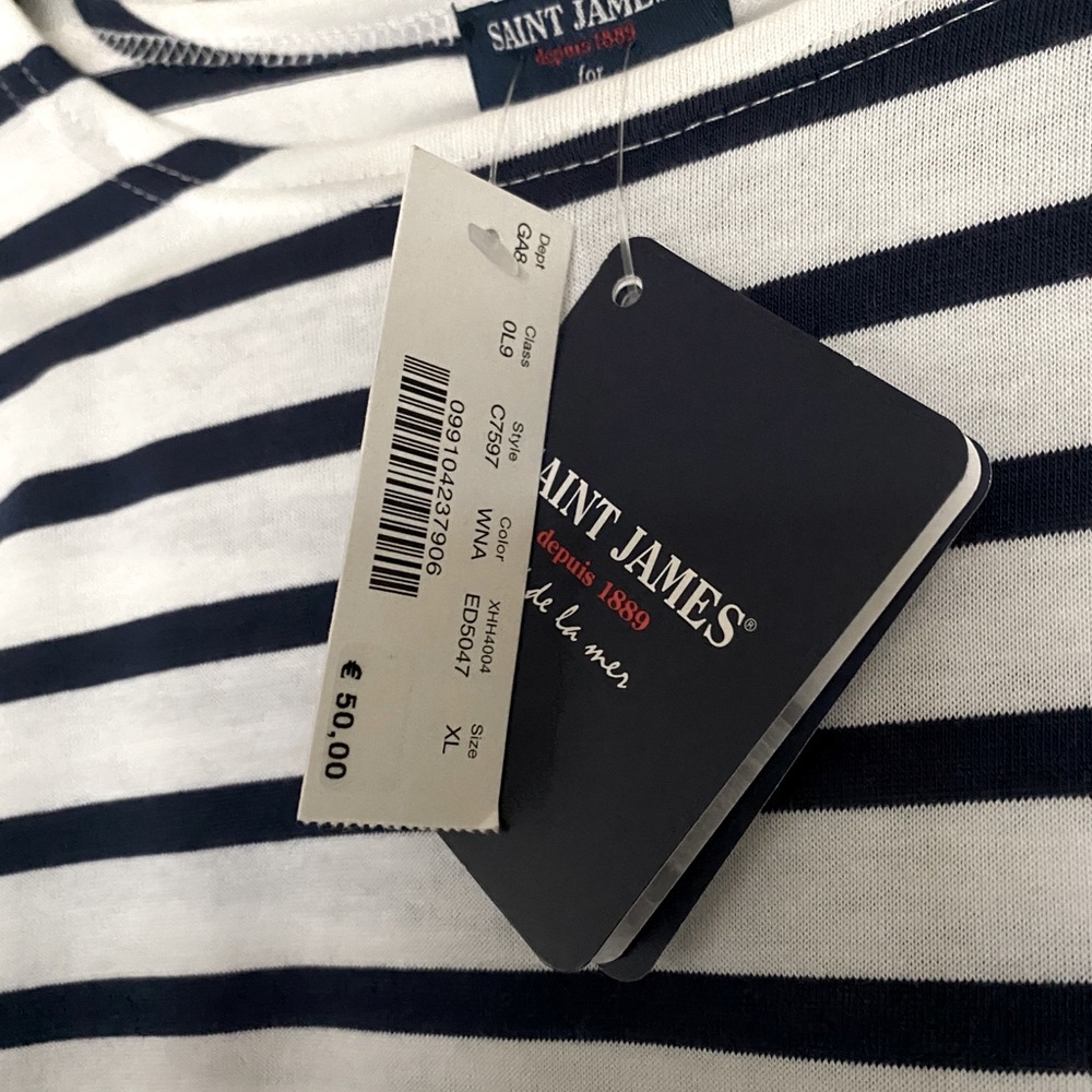 NWT Saint James for J. Crew Striped Tee